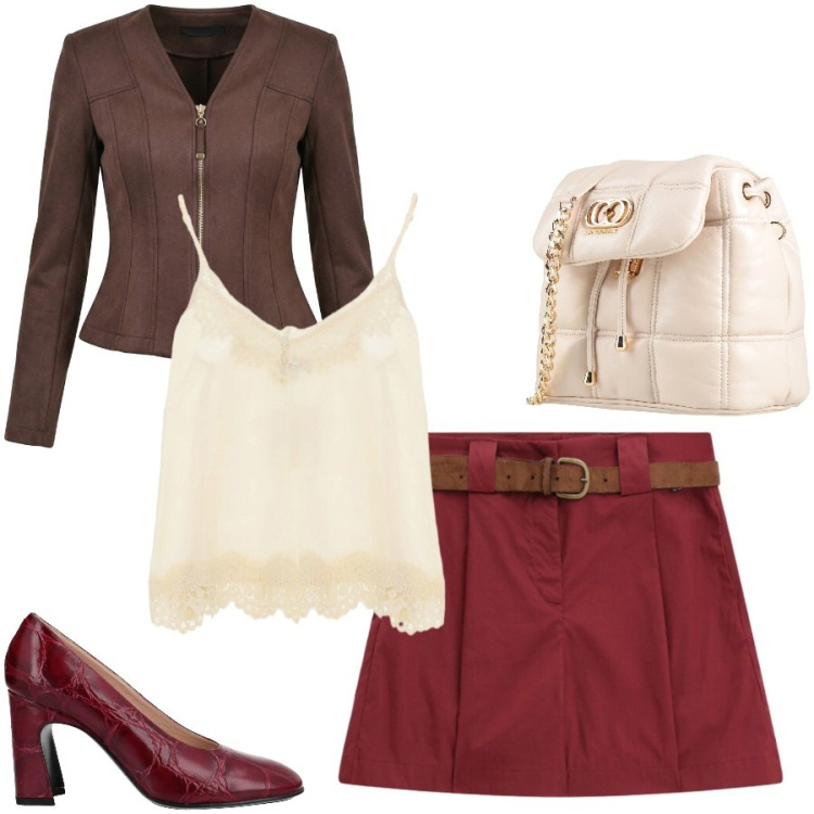 Outfit donna - Total look #2448828. Stile Casual chic per Tutti i giorni. Abbinamento con décolleté, valigie, shorts, top, blazer.