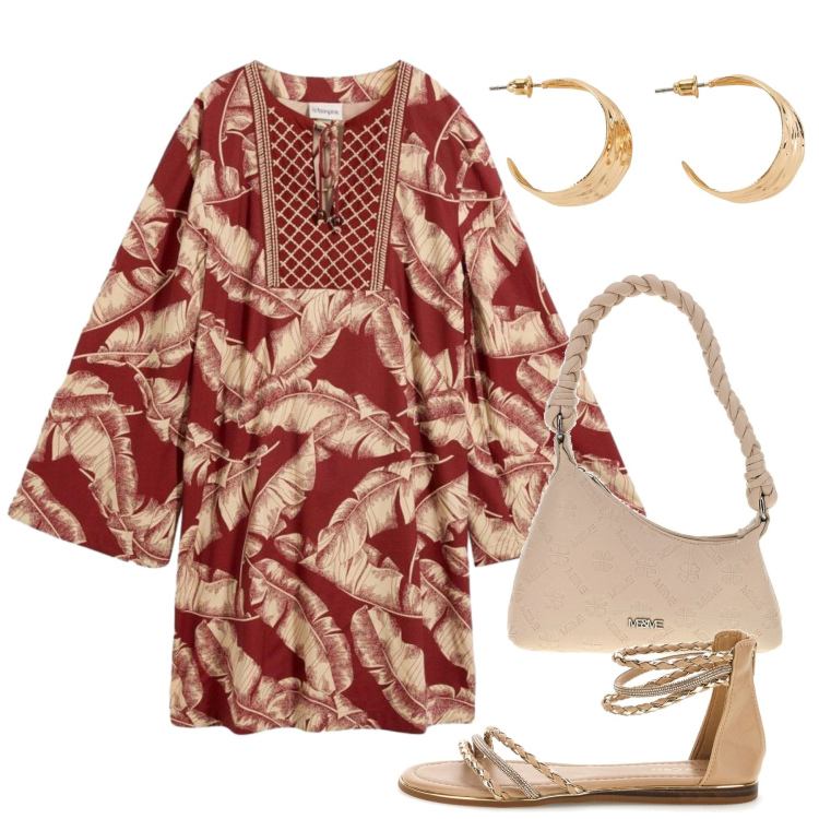 Outfit donna - Caftani e kimono leggeri - Focus Donna. Stile Etnico per Tutti i giorni. Abbinamento con vestiti, orecchini, borse a spalla, sandali.