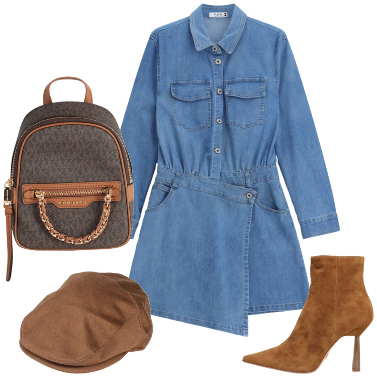 Outfit donna - Pensando a setttembre. Stile Glamour per Tutti i giorni. Abbinamento con cappelli, zaini, stivaletti, vestiti asimmetrici.