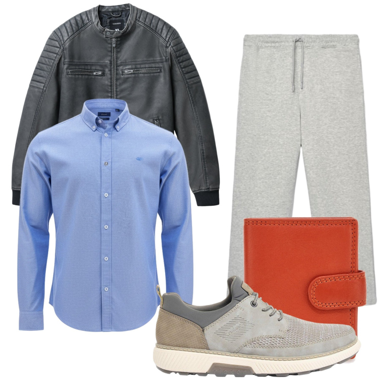 Outfit uomo - Total look #2449237. Stile Casual per Tutti i giorni. Abbinamento con sneakers, giacche, pantaloni, portafogli, camicie.