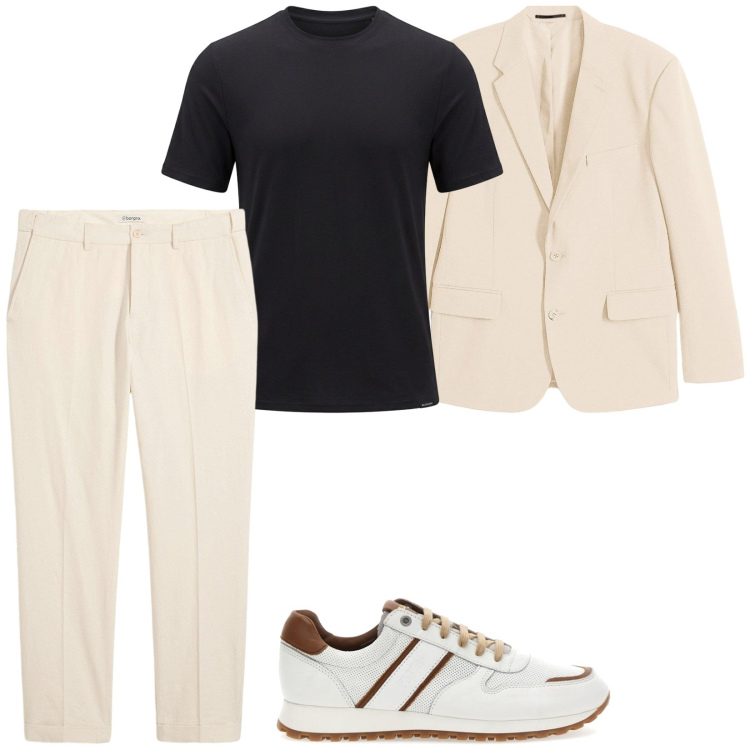 Outfit uomo - Total look #2449300. Stile Casual per Ufficio. Abbinamento con pantaloni, giacche, sneakers, t-shirt sportive.
