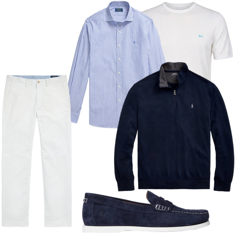 Outfit uomo - Stratificazioni. Stile Casual per Serata speciale. Abbinamento con t-shirt, pantaloni, pullovers, scarpe stringate, camicie.
