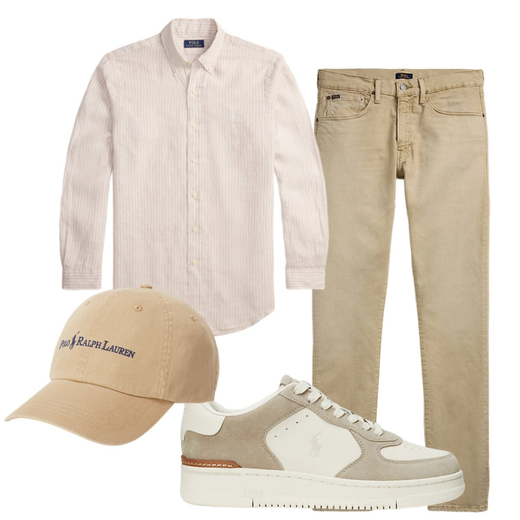 Outfit uomo - Total look #2449500. Stile Casual per Tutti i giorni. Abbinamento con sneakers, cappelli, jeans, camicie.