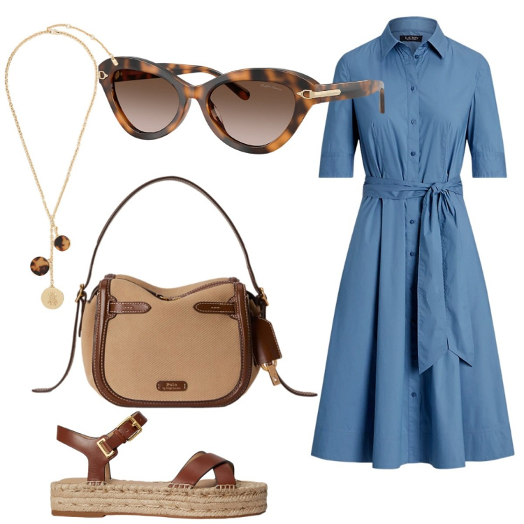 Outfit donna - Total look #2449527. Stile Urban per Mare. Abbinamento con occhiali da sole, espadrillas, borse a mano, collane, camicie.