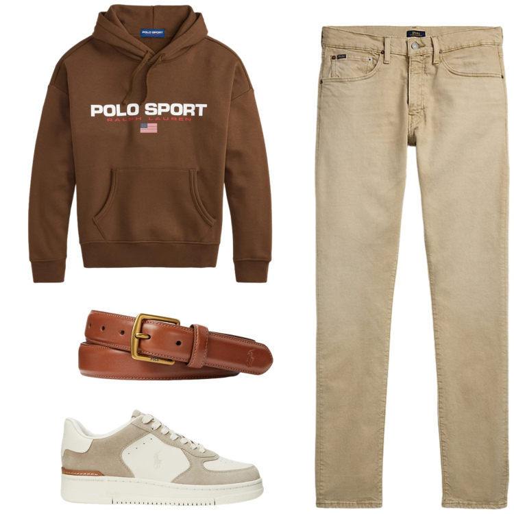 Outfit uomo - Total look #2449651. Stile Casual per Tutti i giorni. Abbinamento con cinture, sneakers, jeans, felpe con cappuccio.