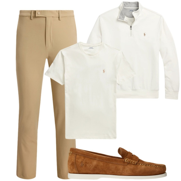 Outfit uomo - Eleganza in comfort. Stile Trendy per Serata speciale. Abbinamento con pullovers, scarpe stringate, t-shirt, pantaloni.