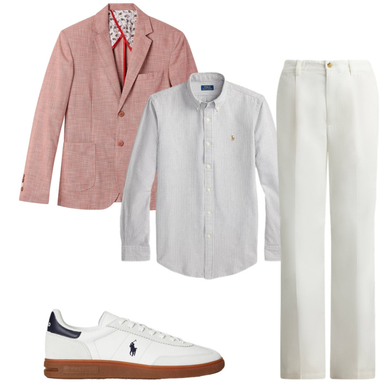 Outfit uomo - Total look #2449791. Stile Trendy per Serata speciale. Abbinamento con giacche, pantaloni, sneakers, camicie.