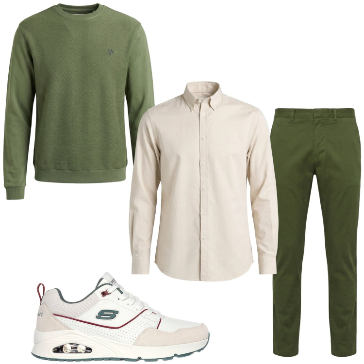 Outfit uomo - Minimal urban. Stile Urban per Tutti i giorni. Abbinamento con camicie, pantaloni, felpe, sneakers.