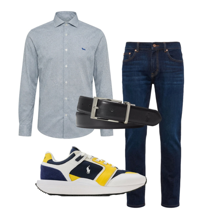 Outfit uomo - Total look #2450759. Stile Business/Elegante per Serata speciale. Abbinamento con camicie, jeans, sneakers, cinture.