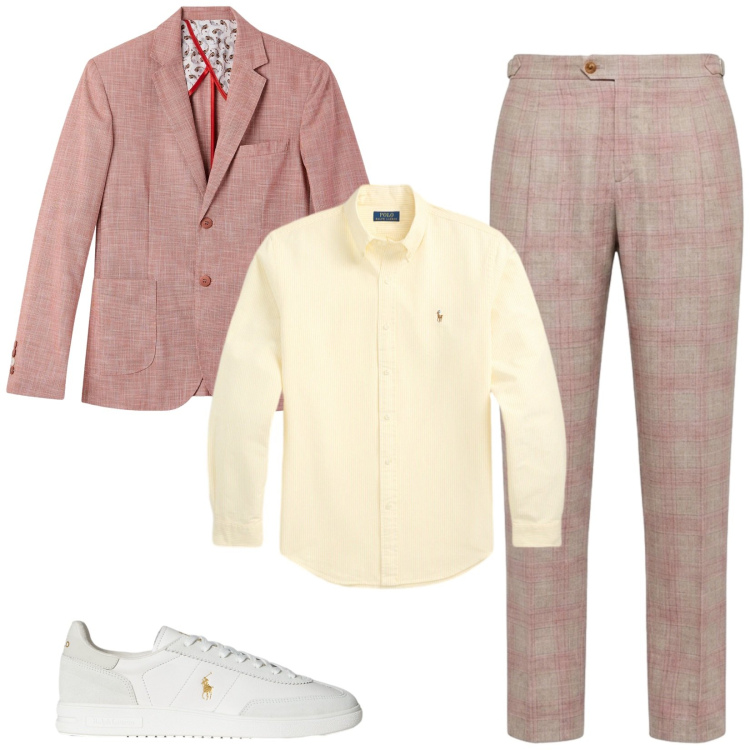 Outfit uomo - Total look #2450983. Stile Trendy per Serata speciale. Abbinamento con pantaloni, giacche, sneakers, camicie.