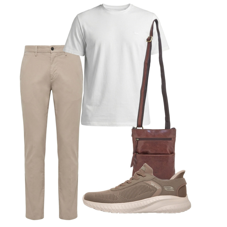 Outfit uomo - Total look #2451122. Stile Casual per Tutti i giorni. Abbinamento con t-shirt, pantaloni, sneakers, portafogli.