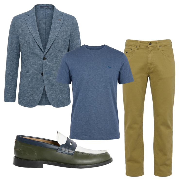 Outfit uomo - Total look #2451184. Stile Trendy per Serata speciale. Abbinamento con jeans, scarpe stringate, t-shirt, giacche.