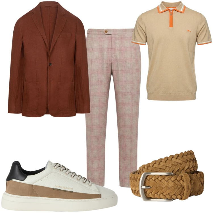 Outfit uomo - Total look #2451370. Stile Casual per Tutti i giorni. Abbinamento con polo, pantaloni, cinture, sneakers, giacche.