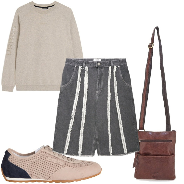 Outfit uomo - Total look #2451375. Stile Casual per Tutti i giorni. Abbinamento con sneakers, bermuda, felpe, portafogli.