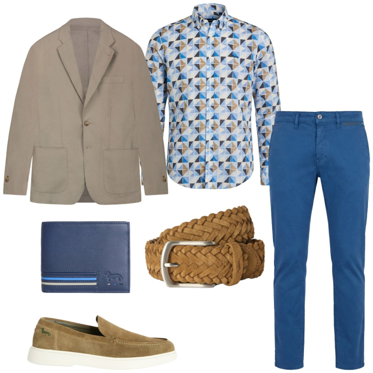 Outfit uomo - Total look #2451657. Stile Business/Elegante per Serata speciale. Abbinamento con pantaloni, scarpe stringate, camicie, cinture, portafogli, giacche.