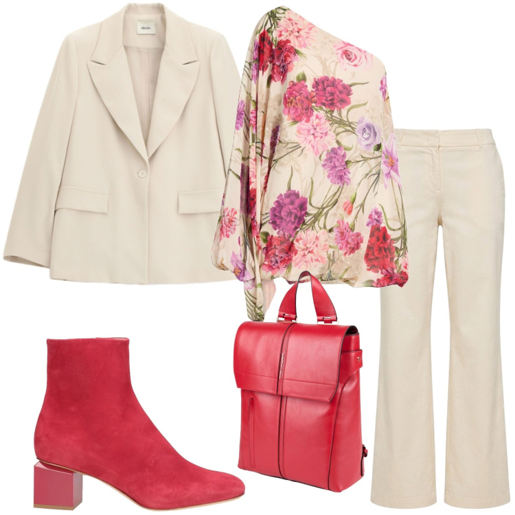 Outfit donna - Tacchi magnetici. Stile Casual per Ufficio. Abbinamento con top, stivaletti, zaini, pantaloni, blazer.
