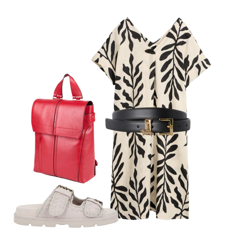 Outfit donna - Tunica. Stile Bon Ton per Tutti i giorni. Abbinamento con sandali in pelle, zaini, caftani, cinture.