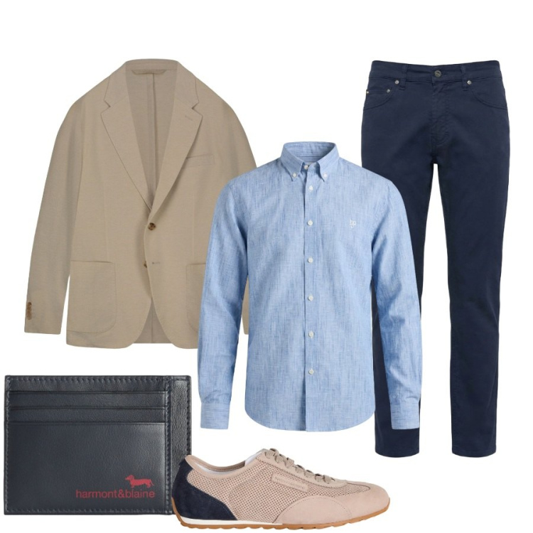 Outfit uomo - Total look #2451868. Stile Casual per Tutti i giorni. Abbinamento con sneakers, pantaloni, camicie, portafogli, giacche.
