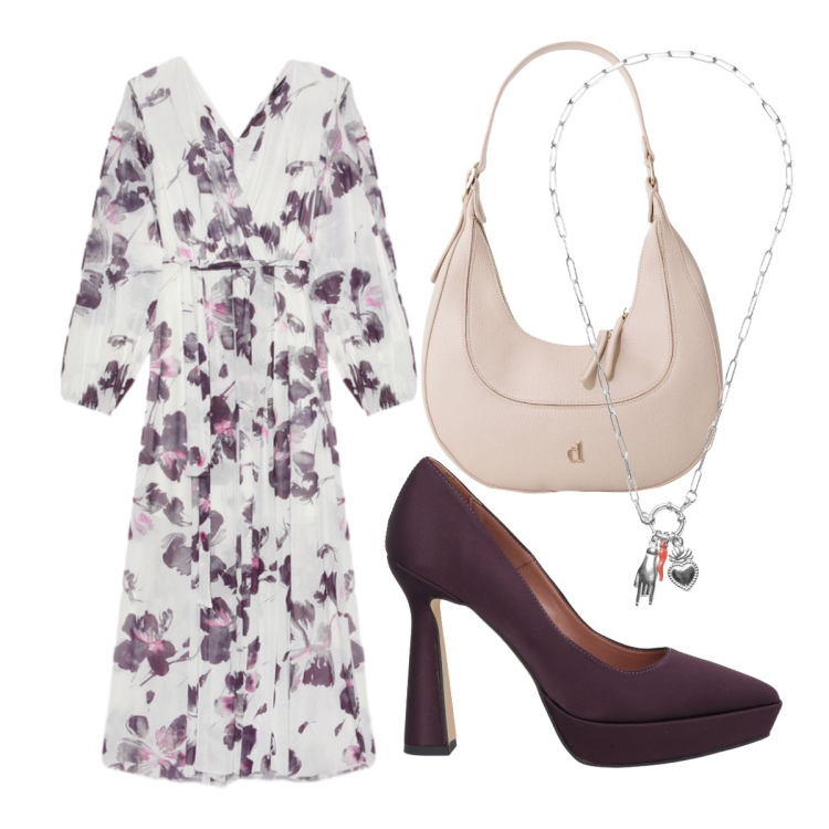 Outfit donna - Iconico vestito bianco. Stile Chic per Cerimonia. Abbinamento con décolleté, borse a tracolla, ciondoli, vestiti lunghi.