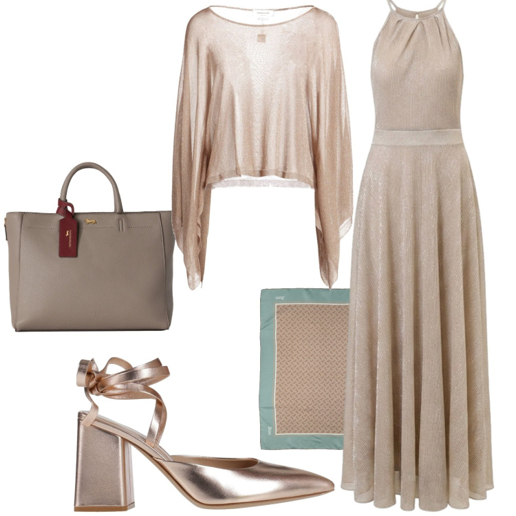 Outfit donna - Cerimonia. Stile Chic per Cerimonia. Abbinamento con pullovers, décolleté, sciarpe, borse a mano, vestiti lunghi.