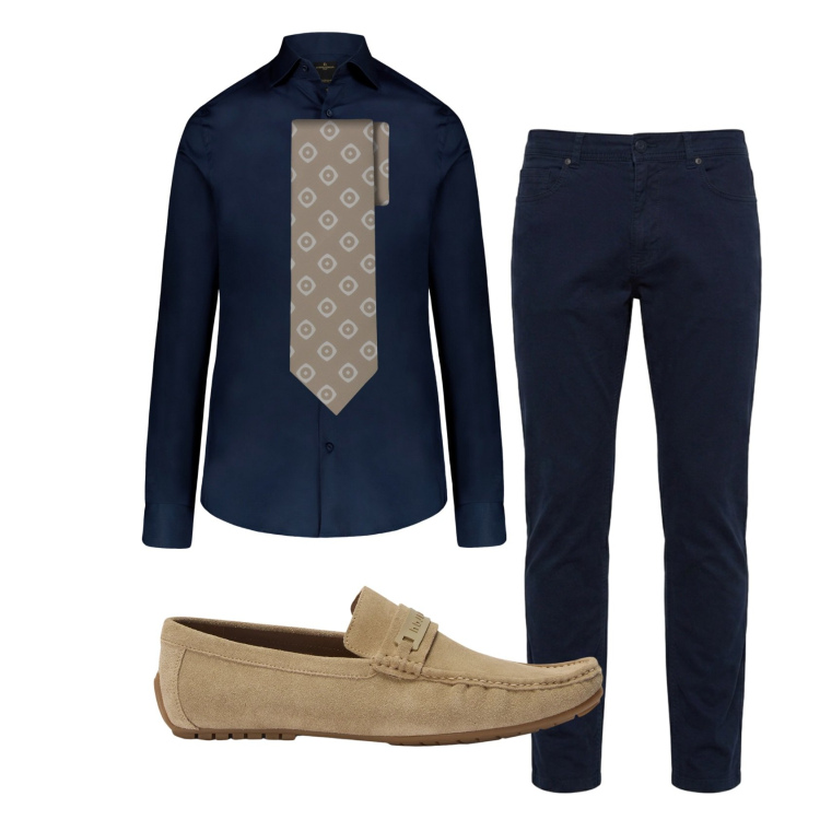 Outfit uomo - Total look #2452332. Stile Business/Elegante per Cerimonia. Abbinamento con scarpe stringate, pantaloni, camicie, cravatte.