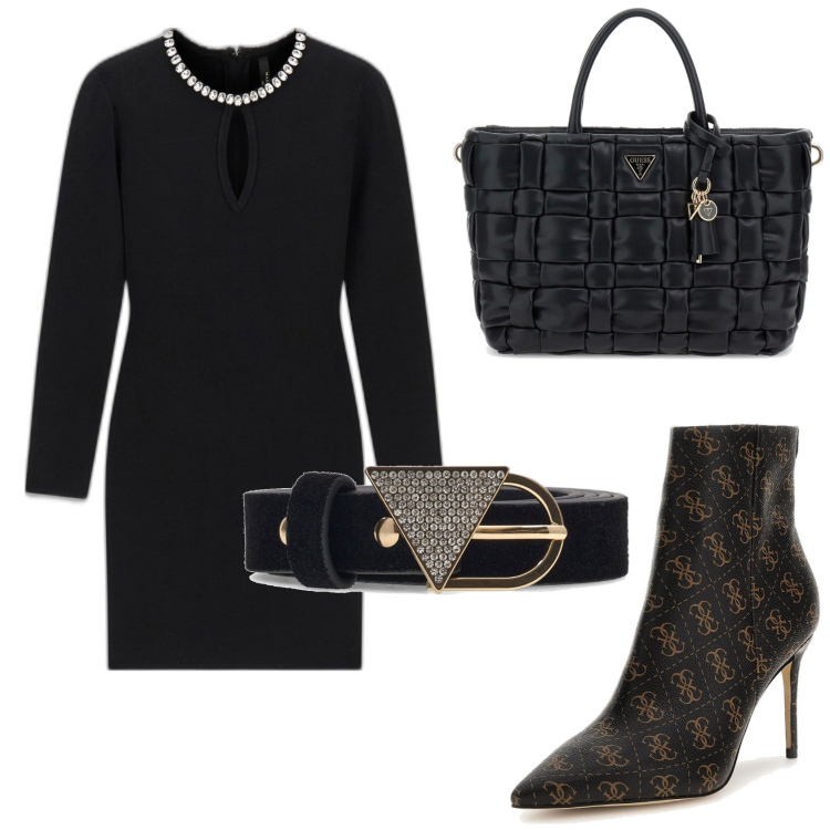 Outfit mujer - Glamour. Estilo Glamour para Todos los días. Combinación con botines, vestidos largos, bolsos de mano, cinturones.