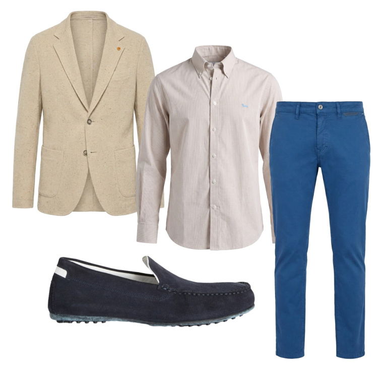 Outfit uomo - Total look #2452527. Stile Business/Elegante per Cerimonia. Abbinamento con pantaloni, scarpe stringate, camicie, giacche.