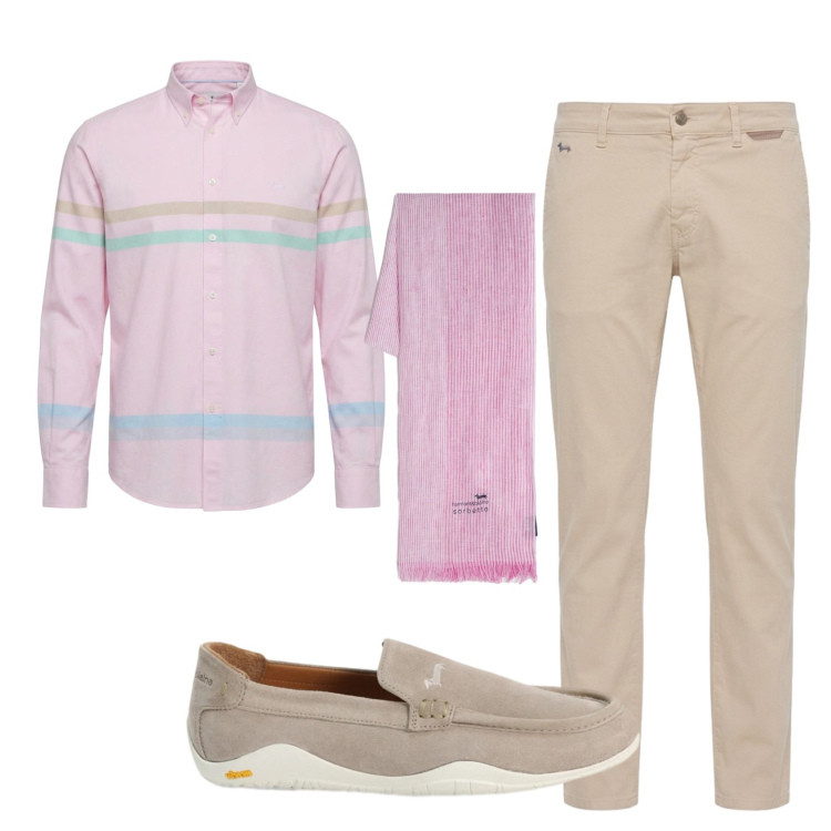 Outfit uomo - Total look #2452530. Stile Trendy per Serata speciale. Abbinamento con sciarpe, camicie, pantaloni, scarpe stringate.