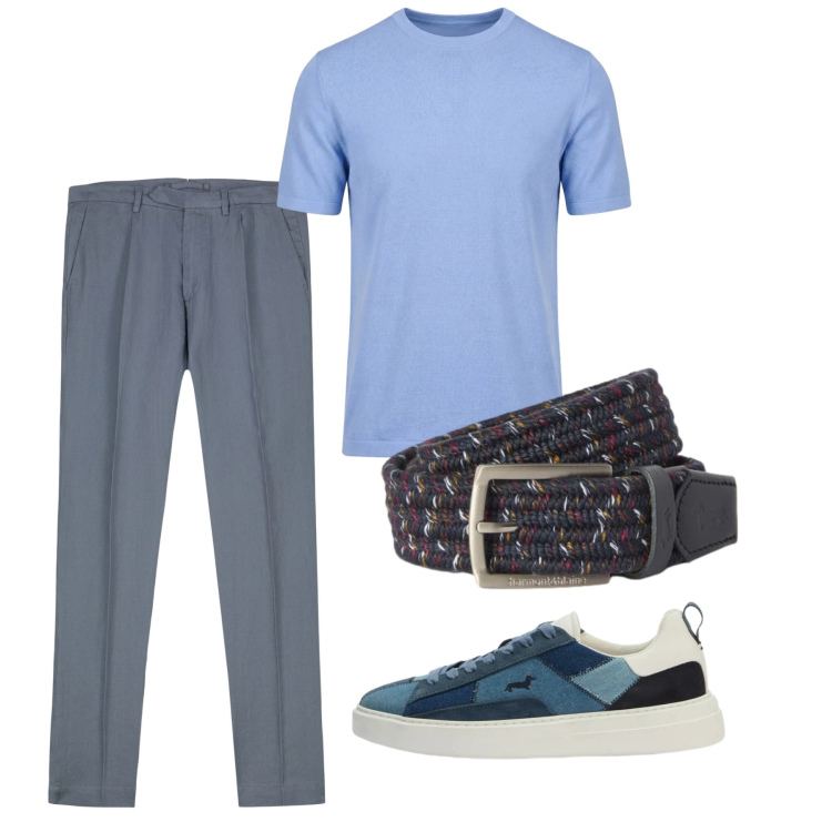 Outfit uomo - Total look #2452701. Stile Casual per Tutti i giorni. Abbinamento con sneakers, t-shirt, cinture, pantaloni.