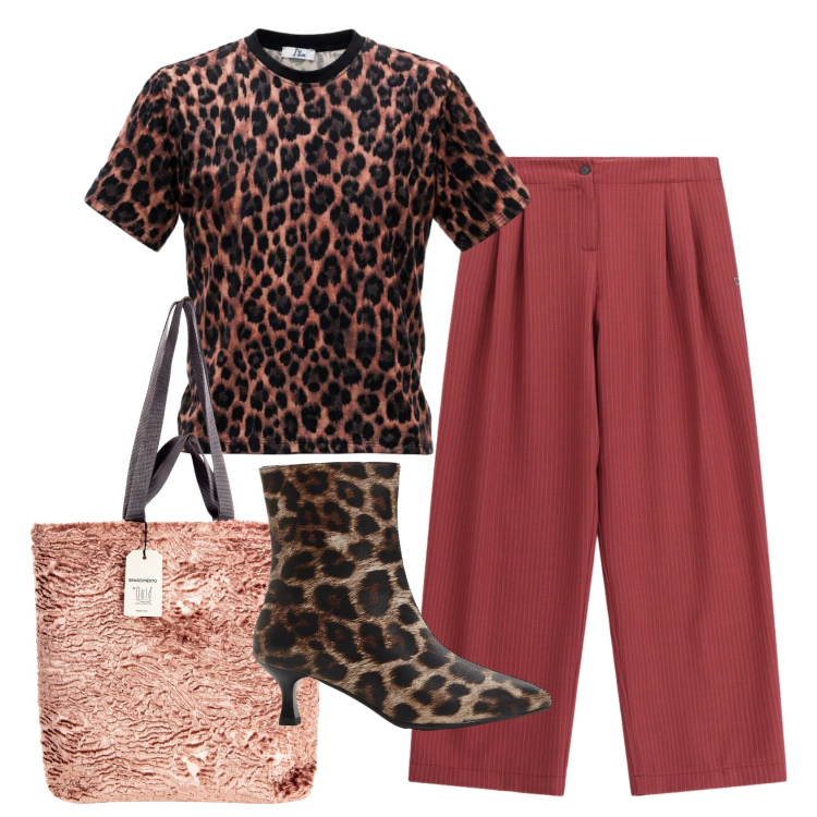 Outfit donna - Total look #2452742. Stile Etnico per Tutti i giorni. Abbinamento con stivaletti, t-shirt, borse tote, pantaloni a palazzo.