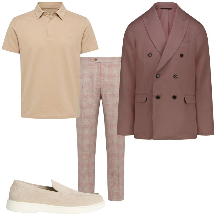 Outfit uomo - Cena. Stile Business/Elegante per Serata speciale. Abbinamento con pantaloni, scarpe stringate, polo, giacche.