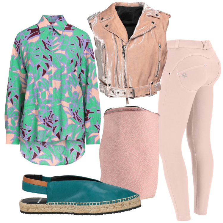 Outfit donna - Total look #2452782. Stile Rock per Tutti i giorni. Abbinamento con espadrillas, zaini, camicie, cinture, pantaloni skinny.