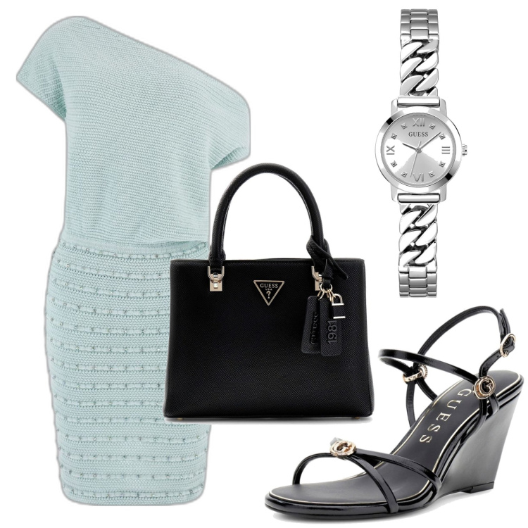 Outfit mujer - Urban style. Estilo Urban para Todos los días. Combinación con vestidos cortos, sandalias de piel, relojes analógicos, bolsos de mano.