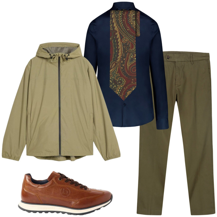 Outfit uomo - Total look #2453086. Stile Business/Elegante per Ufficio. Abbinamento con giacche, sneakers, camicie, pantaloni chino, cravatte.