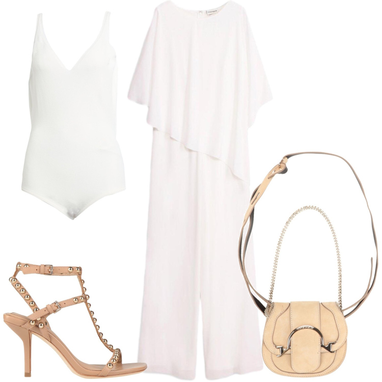 Outfit donna - Total look #2453161. Stile Chic per Serata fuori. Abbinamento con marsupi, body, sandali in pelle, tute.