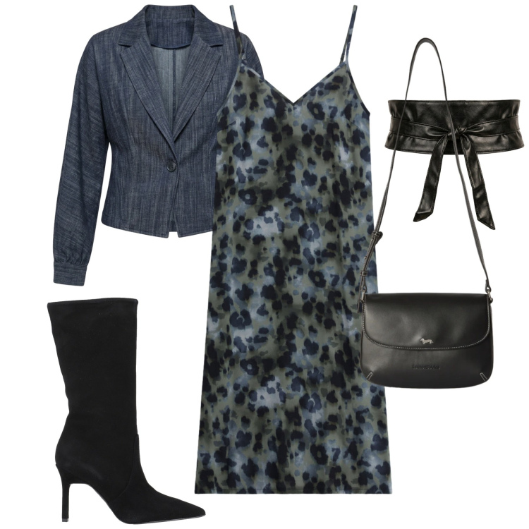 Outfit donna - New in. Stile Casual chic per Tutti i giorni. Abbinamento con stivali, vestiti midi/longuette, borse a tracolla, cinture, blazer.