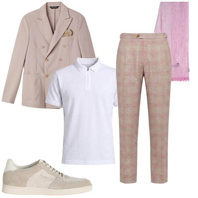 Outfit uomo - Total look #2453452. Stile Urban per Tutti i giorni. Abbinamento con polo, sciarpe, sneakers, pantaloni, giacche.