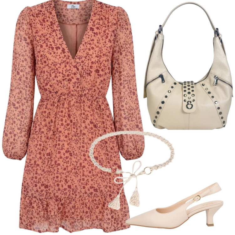 Outfit donna - Total look #2453488. Stile Casual chic per Tutti i giorni. Abbinamento con décolleté, vestiti corti, cinture, borse a spalla.