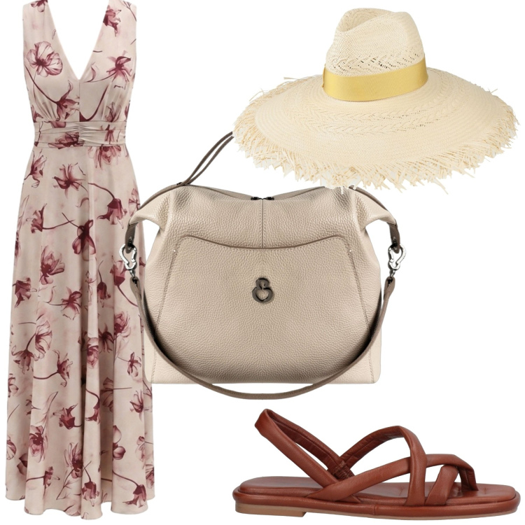 Outfit donna - Vanilla & Ibisco. Stile Romantica per Tutti i giorni. Abbinamento con ciabatte, cappelli, vestiti lunghi, borse a mano.
