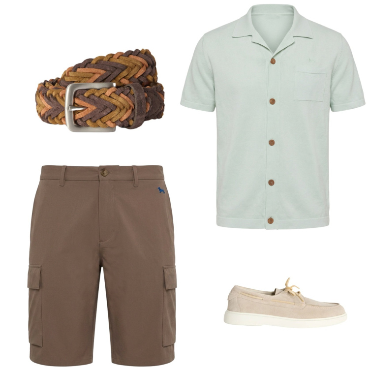 Outfit uomo - Total look #2453680. Stile Business/Elegante per Serata speciale. Abbinamento con scarpe stringate, bermuda, camicie a manica corta, cinture.