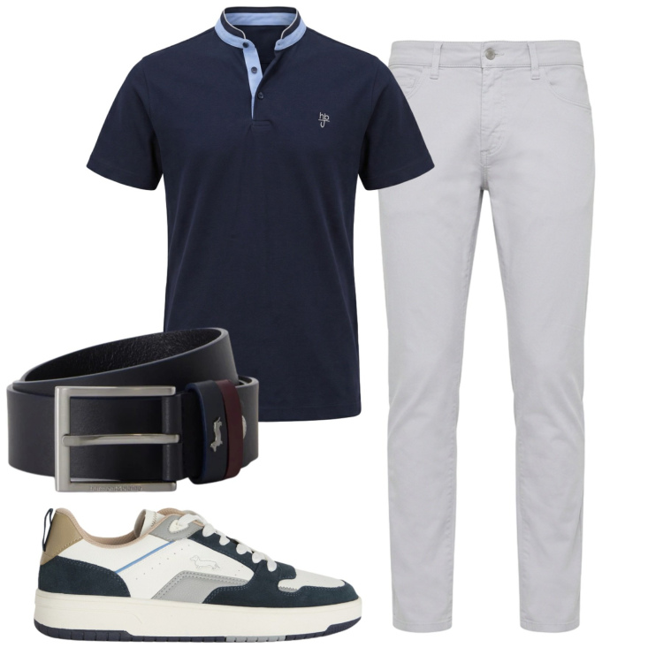 Outfit uomo - Total look #2453746. Stile Casual per Tutti i giorni. Abbinamento con pantaloni, polo, sneakers, cinture.