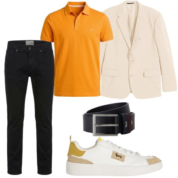 Outfit uomo - Total look #2453846. Abbinamento con giacche, sneakers, pantaloni, polo, cinture.