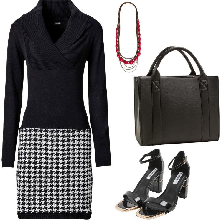 Outfit donna - Total look #2453941. Stile Chic per Serata fuori. Abbinamento con vestiti, borse tote, sabot, collane.