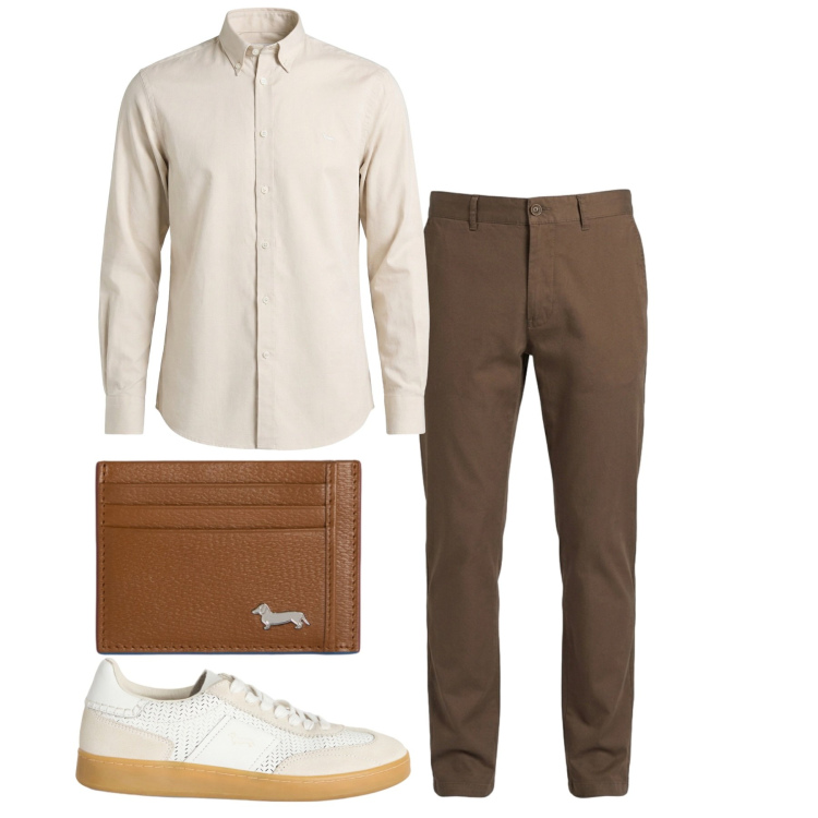 Outfit uomo - Total look #2454320. Stile Casual per Tutti i giorni. Abbinamento con sneakers, camicie, pantaloni, portafogli.