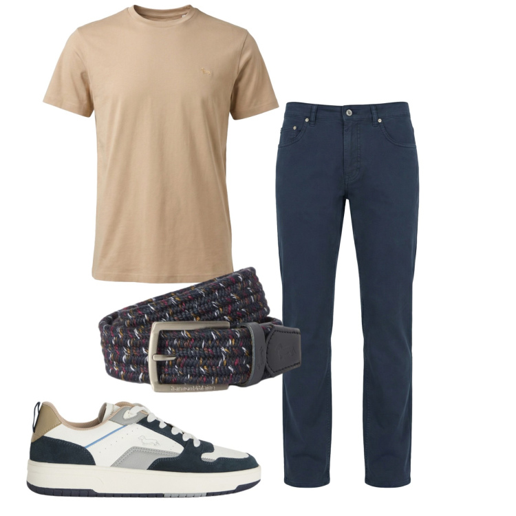 Outfit uomo - Total look #2454323. Stile Casual per Tutti i giorni. Abbinamento con pantaloni, t-shirt, sneakers, cinture.