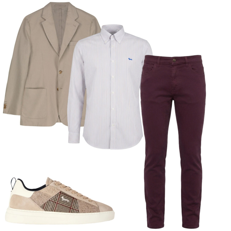 Outfit uomo - Total look #2454327. Stile Casual per Tutti i giorni. Abbinamento con camicie, sneakers, pantaloni, giacche.