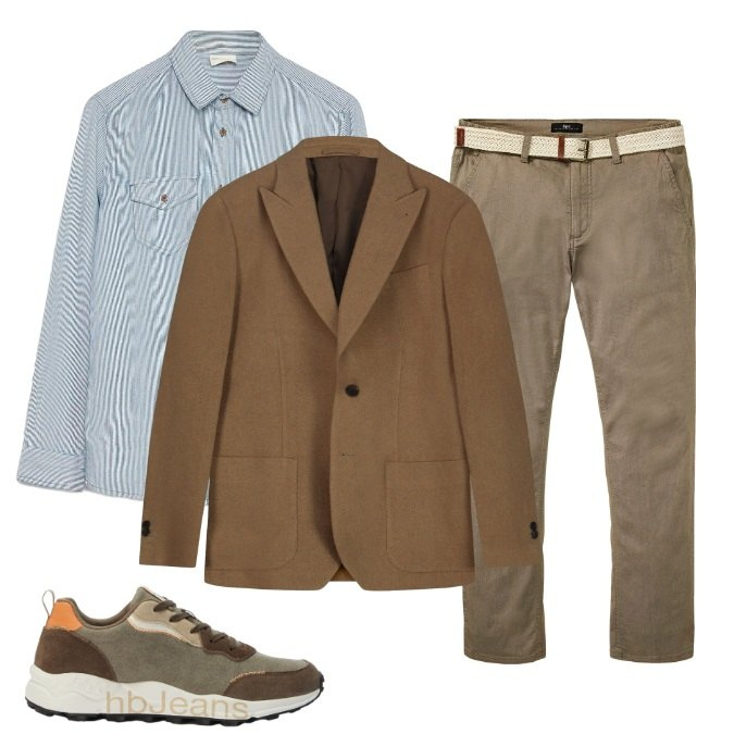 Outfit uomo - Smart casual-versatile. Stile Casual per Tutti i giorni. Abbinamento con pantaloni chino, camicie, sneakers, giacche.