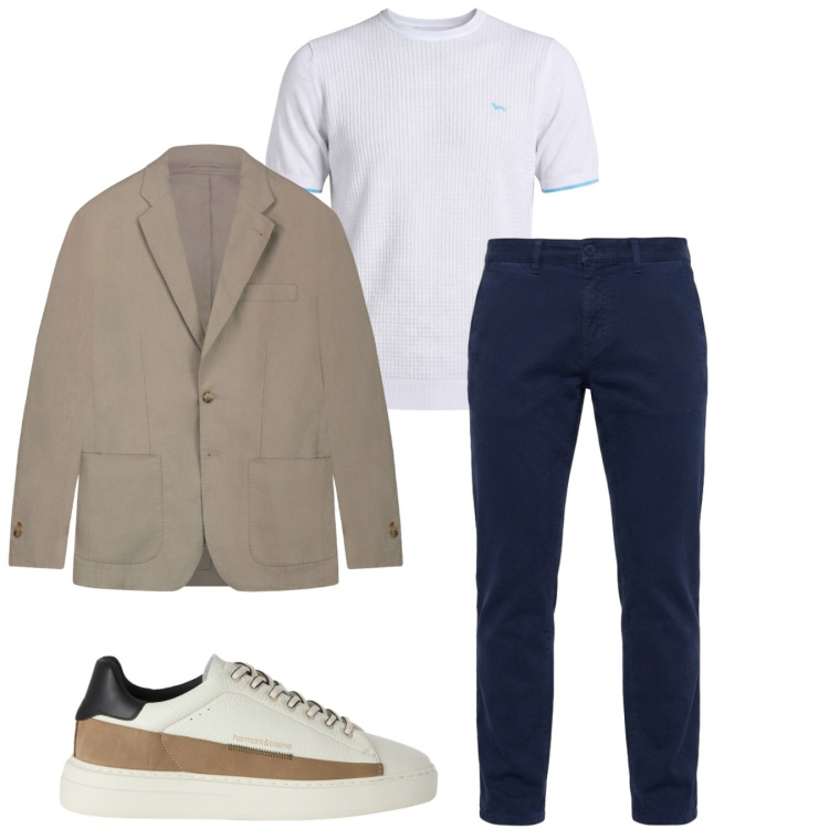 Outfit uomo - Total look #2454799. Stile Casual per Tutti i giorni. Abbinamento con t-shirt, sneakers, pantaloni, giacche.
