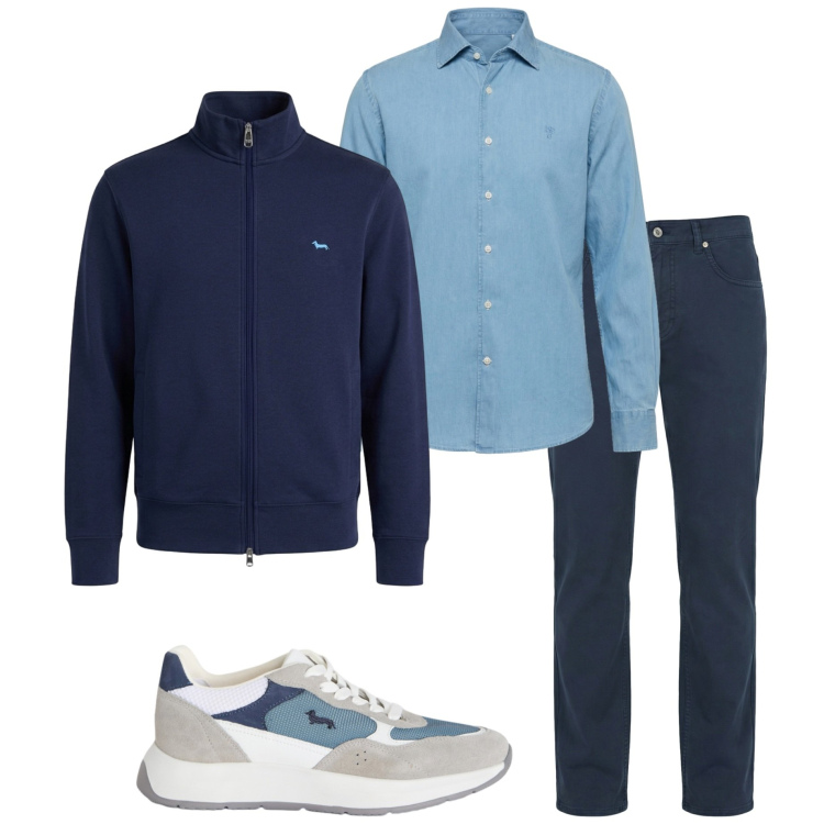 Outfit uomo - Back ti routine. Stile Casual per Tutti i giorni. Abbinamento con sneakers, felpe, pantaloni, camicie.