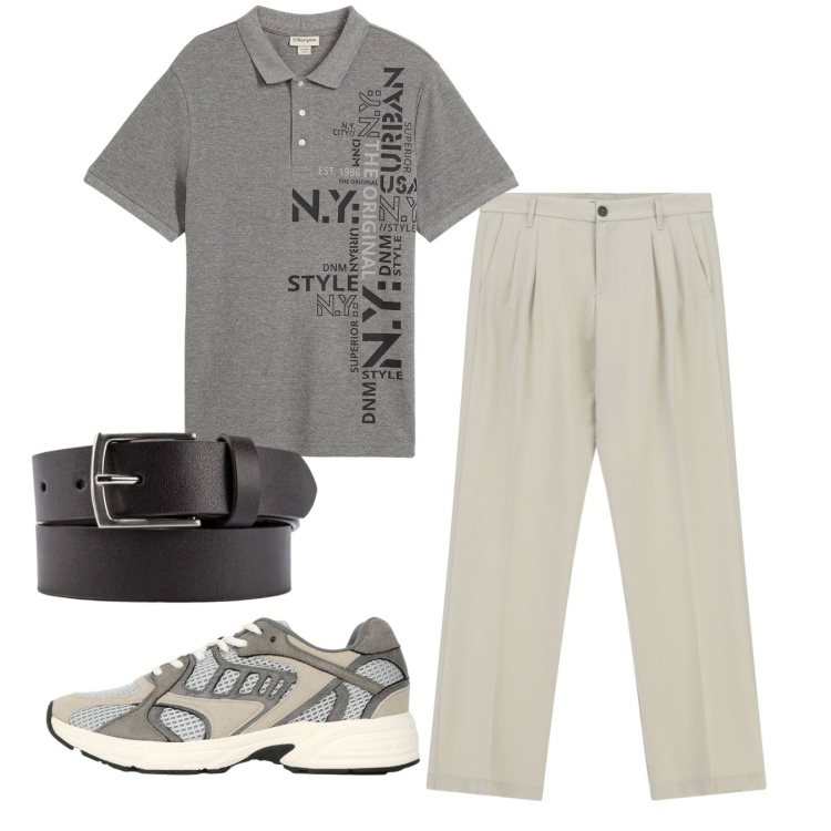 Outfit uomo - Total look #2455223. Stile Casual per Tutti i giorni. Abbinamento con polo, pantaloni, sneakers, cinture.